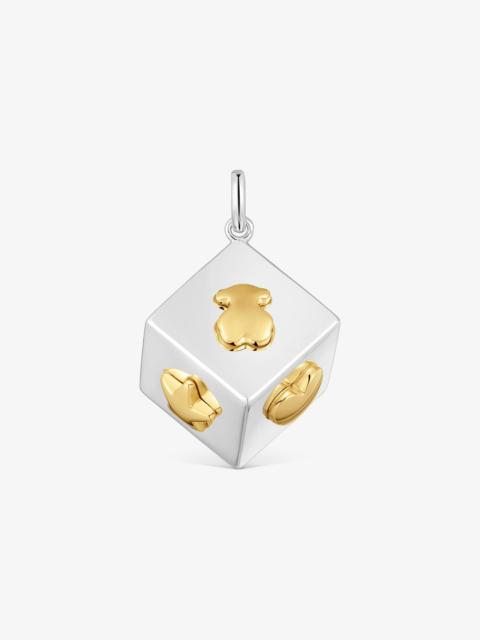 TOUS Two-tone dice Pendant with motifs Medallions