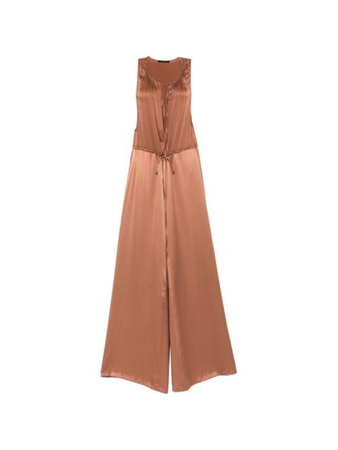 KIKI DE MONTPARNASSE tie-neck plissé jumpsuit