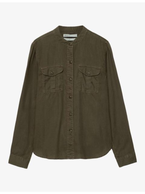 ALLSAINTS Tess Flap-Pocket Lyocell Shirt