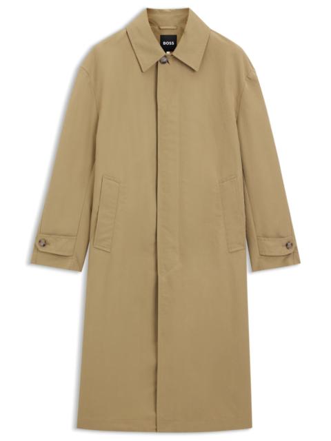 BOSS WATER-REPELLENT COAT WITH CONCEALED CLOSURE