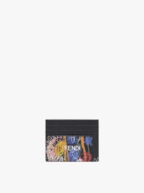 FENDI Black leather card holder