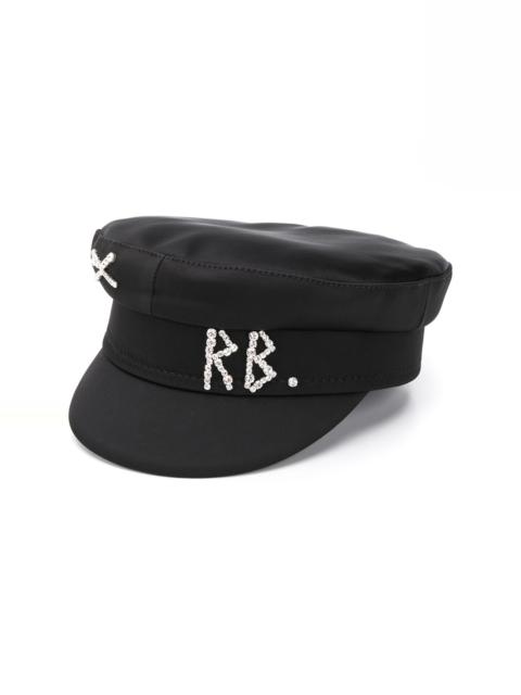 RUSLAN BAGINSKIY rhinestone logo breton hat