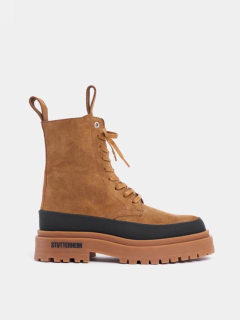 Stutterheim Peace Walker Suede Tobacco