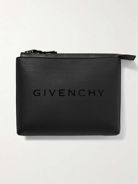 Logo-Print Coated-Canvas Pouch