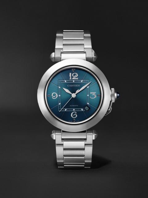 Cartier Pasha de Cartier Automatic 41mm Stainless Steel and Leather Watch, Ref. No. CRWSPA0038 Navy