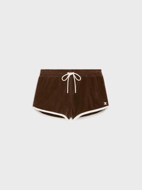 CELINE celine mini shorts in velvet jersey