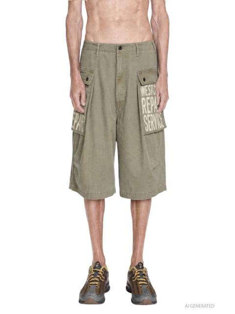 Kapital Herringbone Jumbo Monkey Shorts