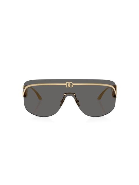 Dolce & Gabbana logo-plaque shield sunglasses