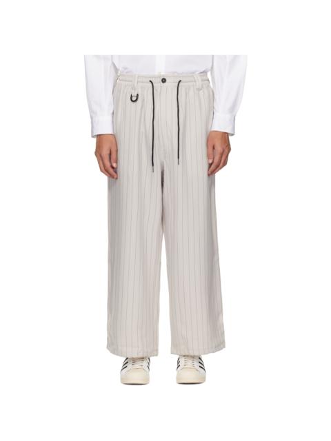 Y-3 Gray Pinstripe Sport Uniform Track Pants