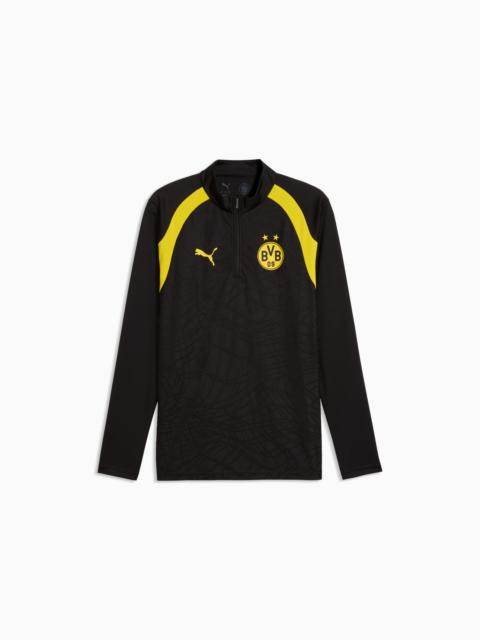 PUMA Borussia Dortmund Men's Quarter-Zip Soccer Training Top