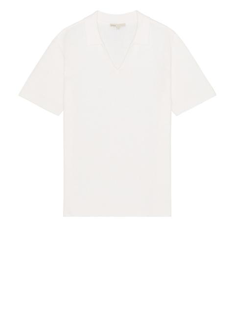 onia Cotton Crochet Johnny Collar Polo