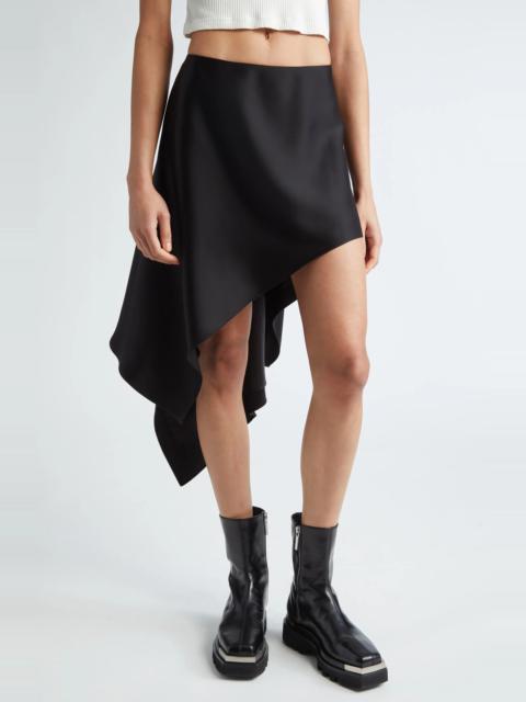 Asymmetric Satin Skirt