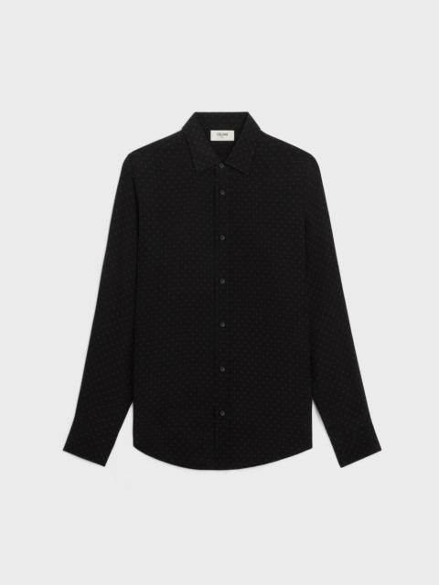 CELINE loose shirt in printed crêpe de chine