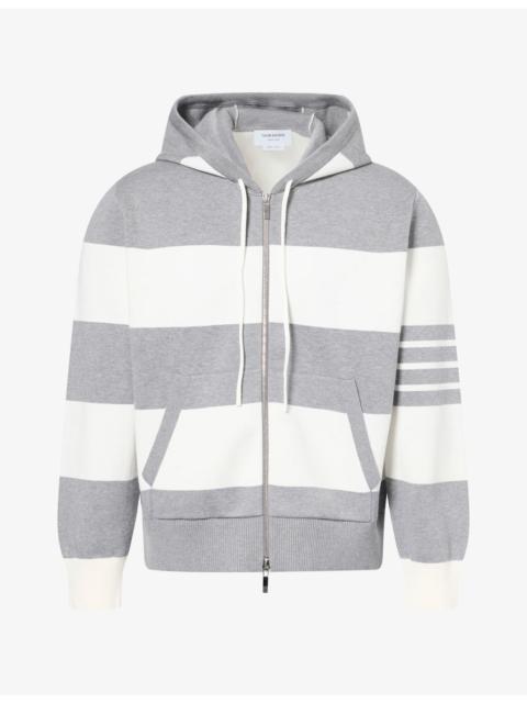 Thom Browne Hector Striped Cotton-Blend Hoody