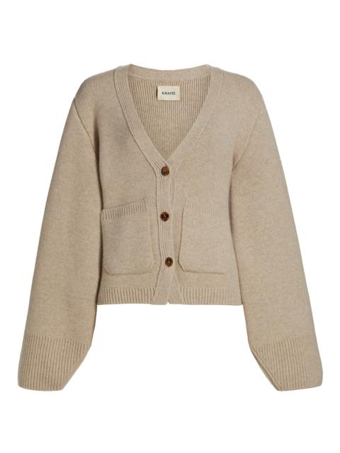 KHAITE Women's Scarlett Cashmere Cardigan - Barley