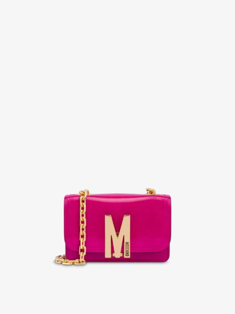 Moschino PATENT LEATHER MINI M SHOULDER BAG