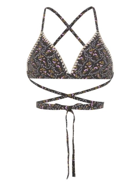 Isabel Marant Solange floral-print bikini top