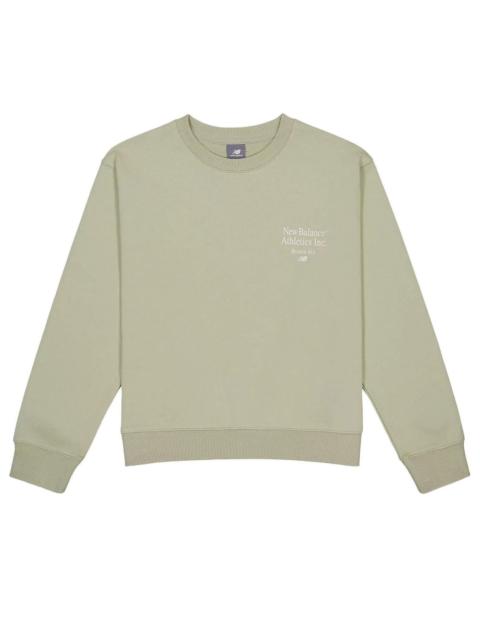 New Balance (WMNS) New Balance NBX Crew Neck Sweatshirt Asia Sizing 'Olive Green' AWT41300-OVN