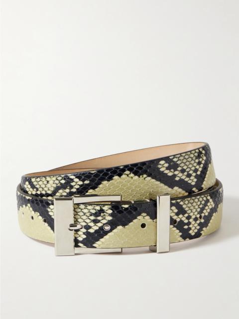 KHAITE Mahattan Snake-effect Leather Belt