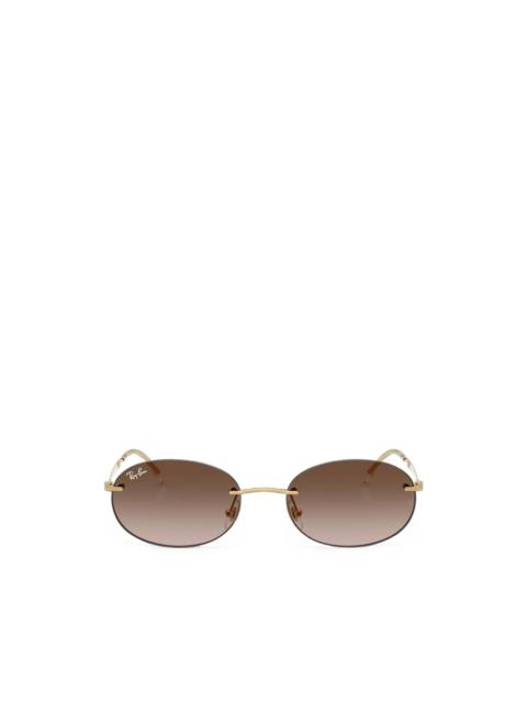 Ray-Ban rimless oval-frame sunglasses