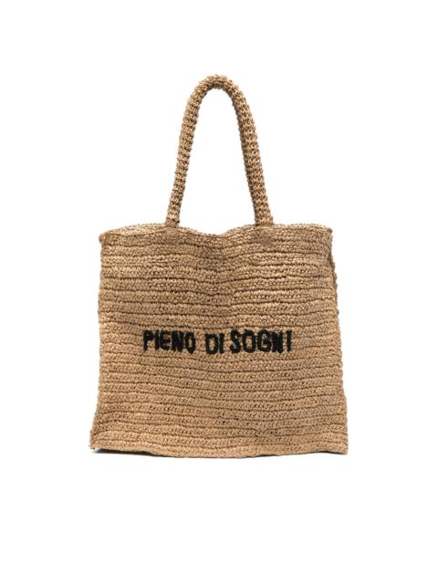 Aspesi raffia tote bag