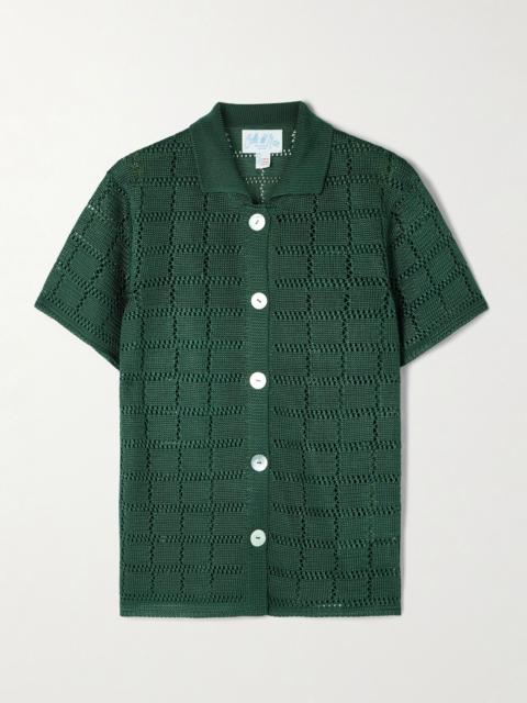 CALLE DEL MAR Open-knit shirt Green