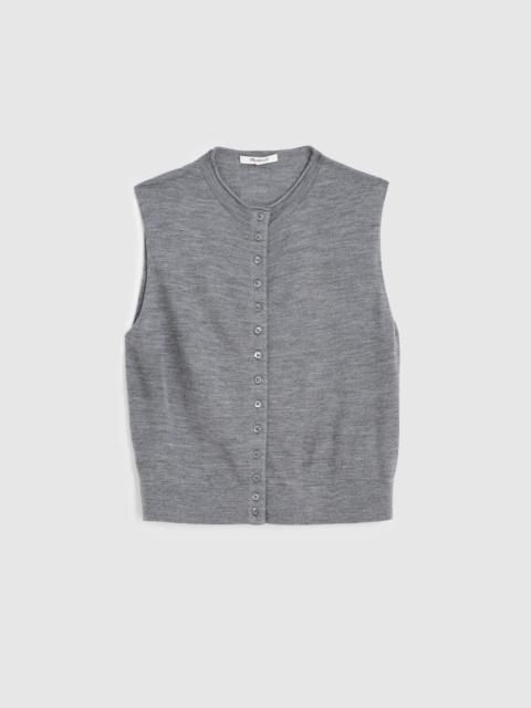 Madewell Button-Front Sleeveless Cardigan