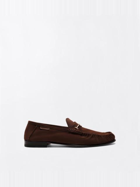 TOM FORD SUEDE DOUBLE T HARDWARE RIPLEY LOAFER