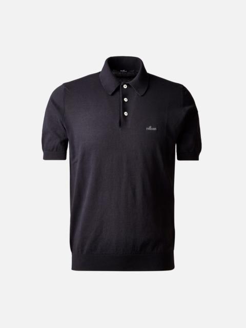 HOGAN Polo Shirt in Cotton Knit Black