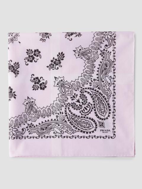 Prada Men's Printed Batiste Scarf - Pink