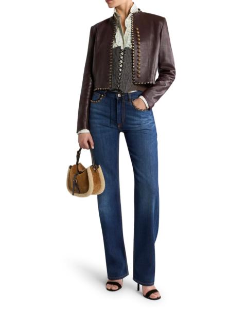 Etro STRAIGHT LEG JEANS WITH STUDS