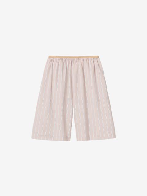 The Frankie Shop Elyn Elastic Bermuda Shorts - Pink/White Stripes