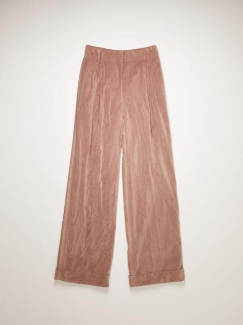 Acne Studios Wide-leg velvet trousers mauve purple