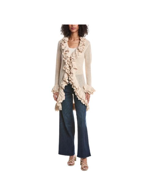 Alice + Olivia alice + olivia Yara Ruffle Wool Cardigan