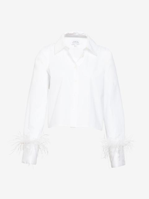 TANYA TAYLOR LARGAUX FEATHER TOP