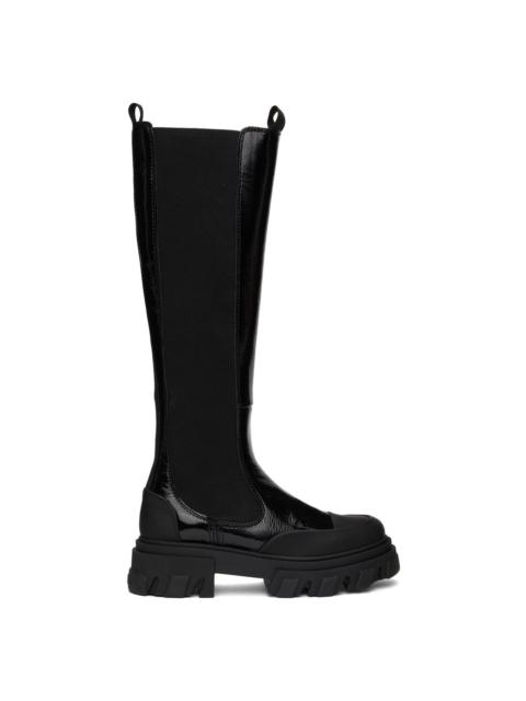 GANNI Black Tall Chelsea Boots