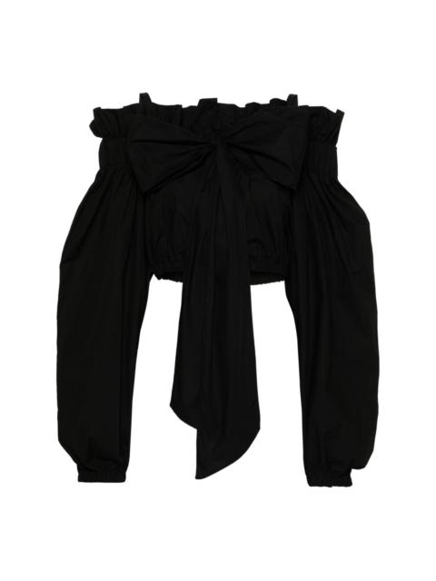 bow-detailing bustier blouse