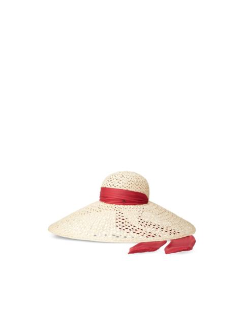 MAISON MICHEL Blanche ribbon-detailed hat