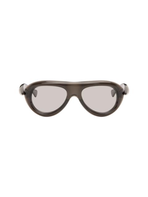 Bottega Veneta Gray Sardine Aviator Sunglasses