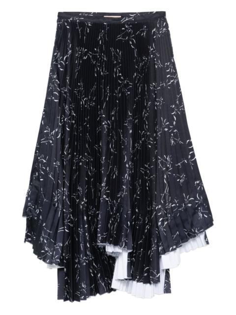 Plan C pleated printed skirt