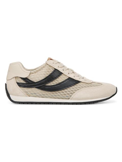 Vince Women's Oasis Runner Mesh & Leather Lace-Up Shoes - Moonlight Black