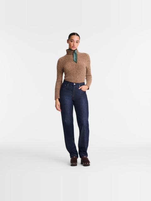 Longchamp High neck sweater Chocolate - Knit
