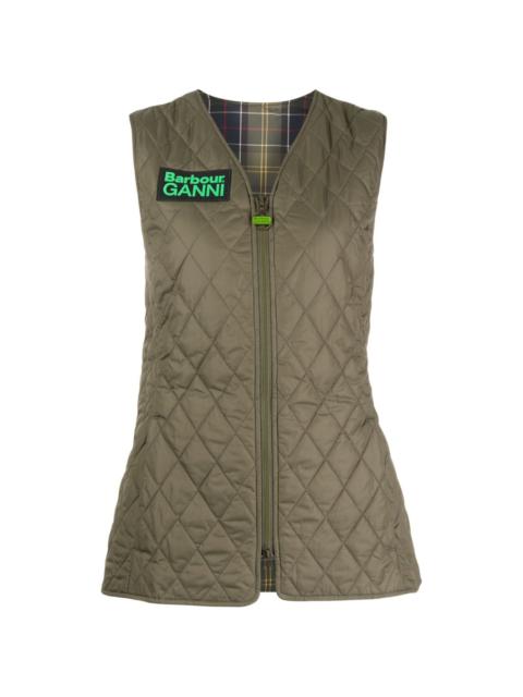 Barbour Betty quilted check reversible gilet