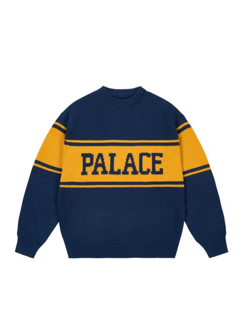 PALACE COLLEGE STRIPE KNIT NAVY
