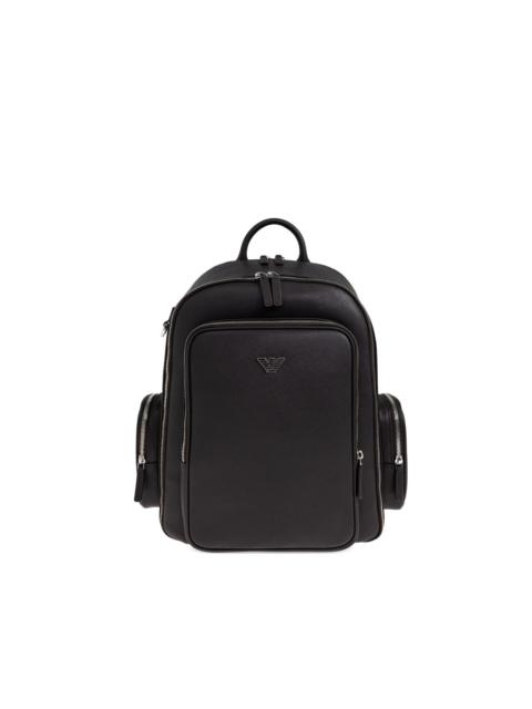 EMPORIO ARMANI ASV triangle-logo backpack