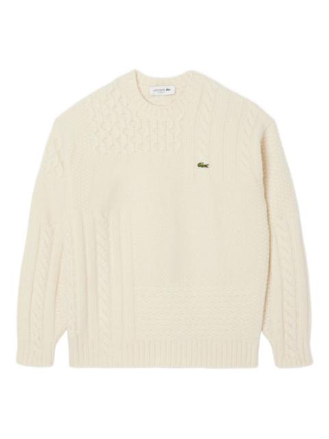 LACOSTE cable knit pullover