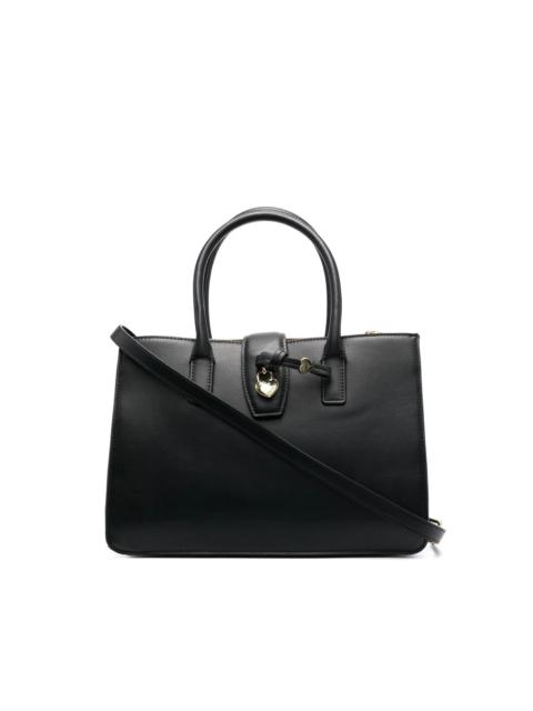 Moschino logo-charm tote bag