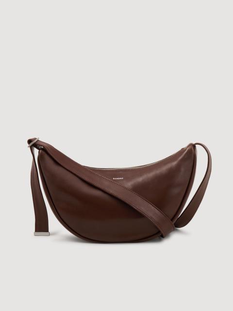 Sandro SMALL LEATHER HOBO BAG
