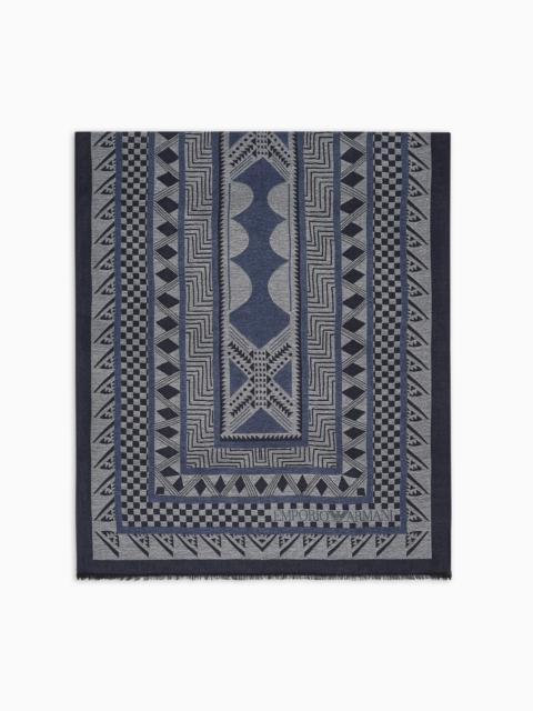 EMPORIO ARMANI STOLE IN A TURKISH PATTERNED JACQUARD