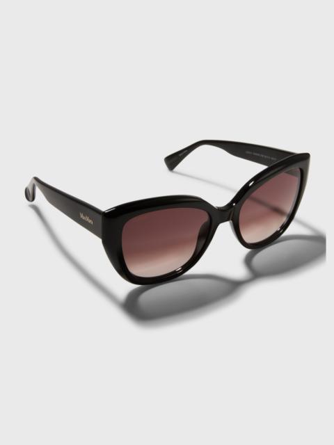 Max Mara Gradient Plastic Cat-Eye Sunglasses